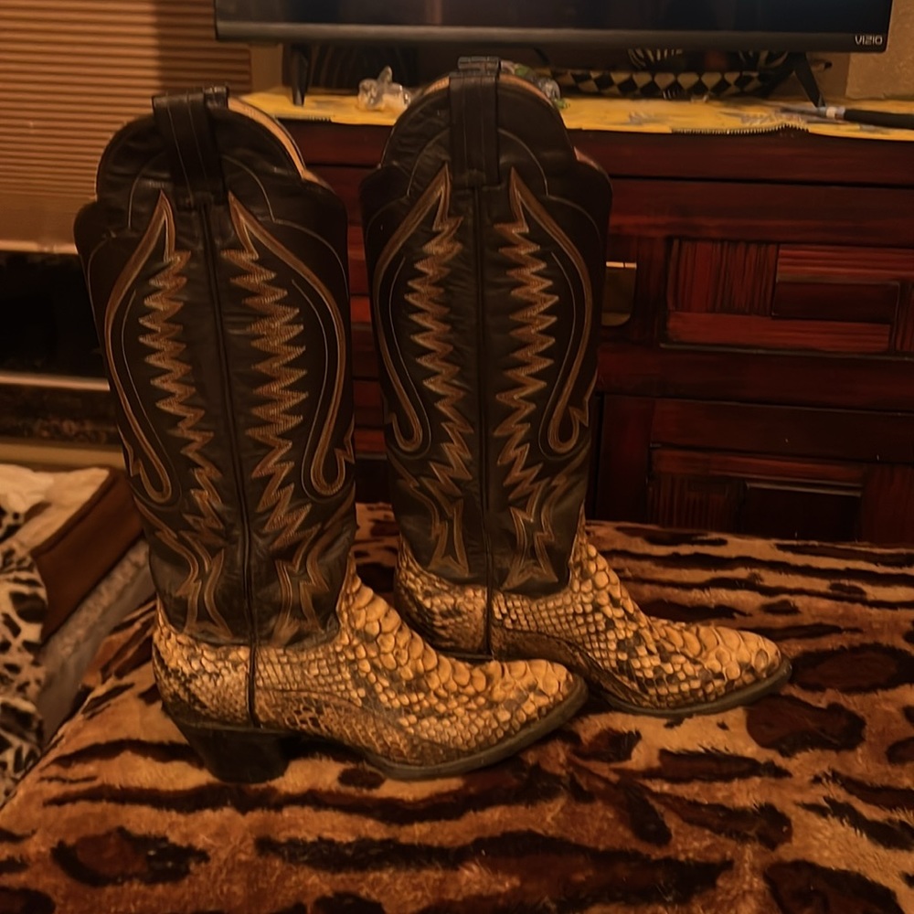 Panhandle Slim Snake Skin Boots Python - image 3
